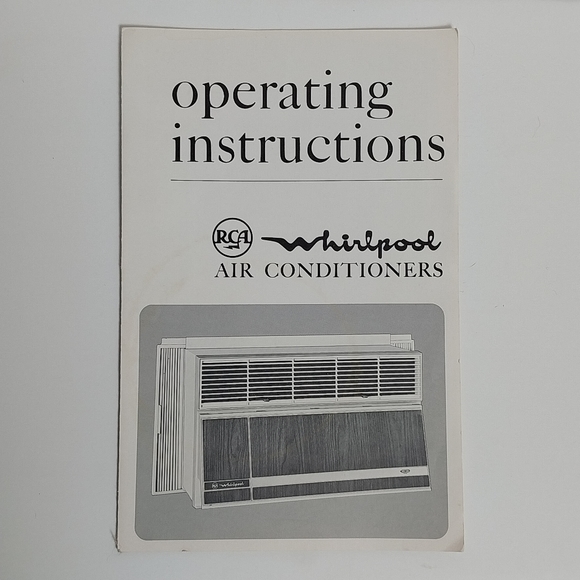 Vintage 1950s 60s RCA Whirlpool Air Conditioner Operating Manual Warranty - Picture 1 of 5